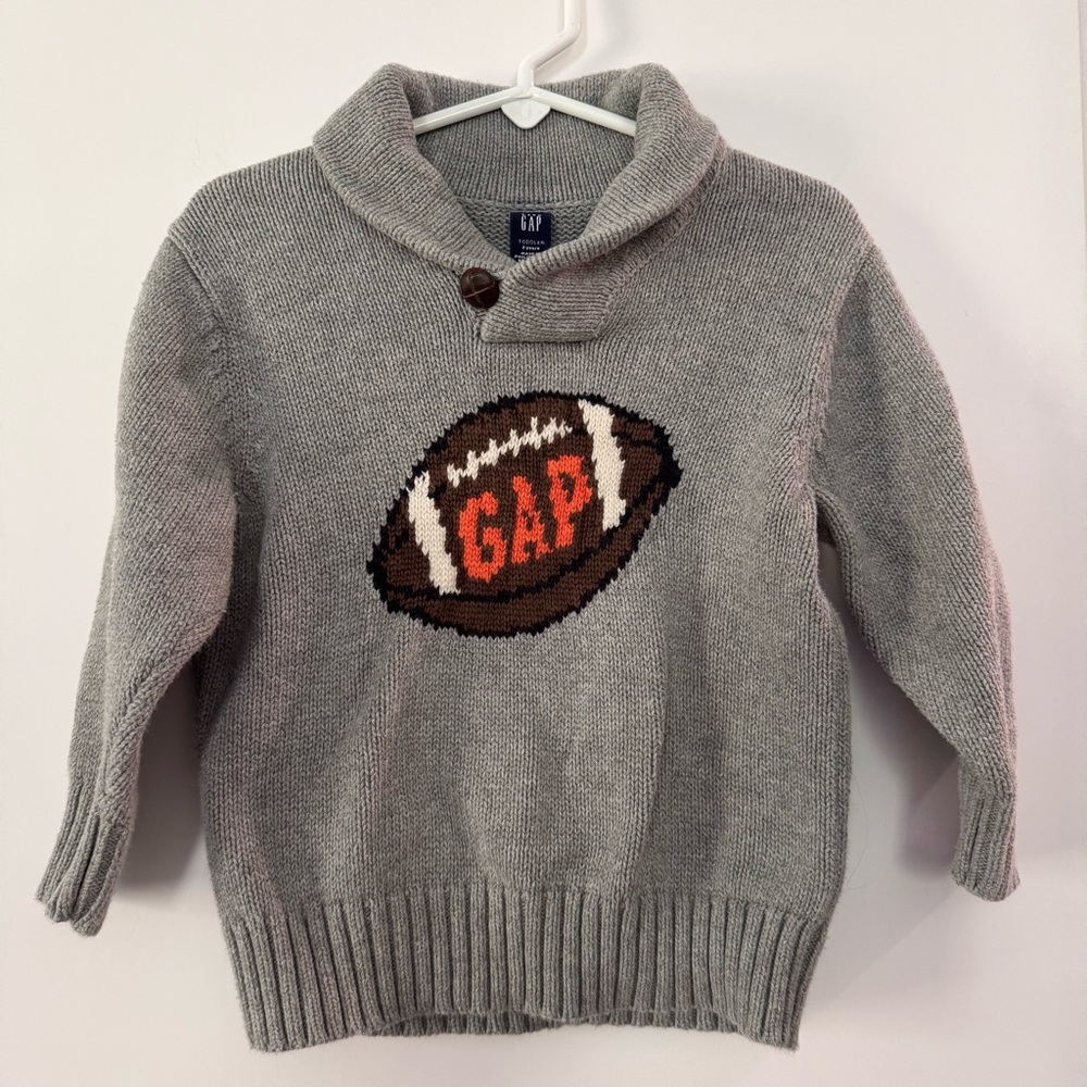 100% cotton vintage Gap football sweater (2006) size 2 toddler